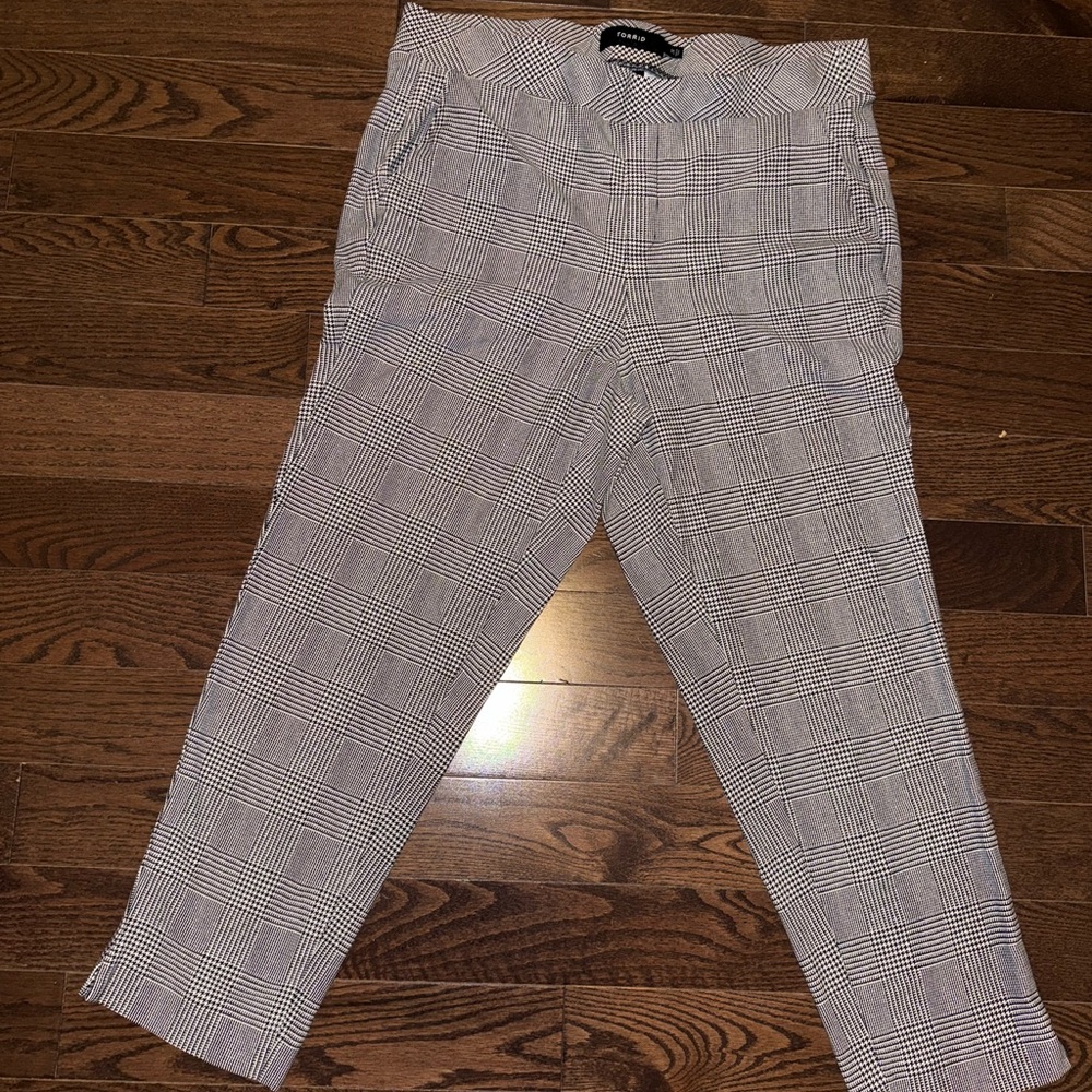 Torrid Black & White Checkered Dress Pants